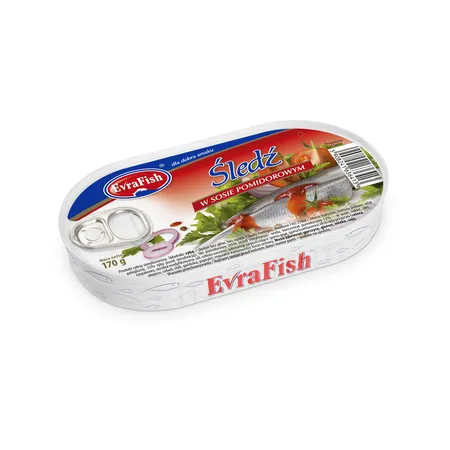 Filety śledziowe w sosie pomidorowym 170g